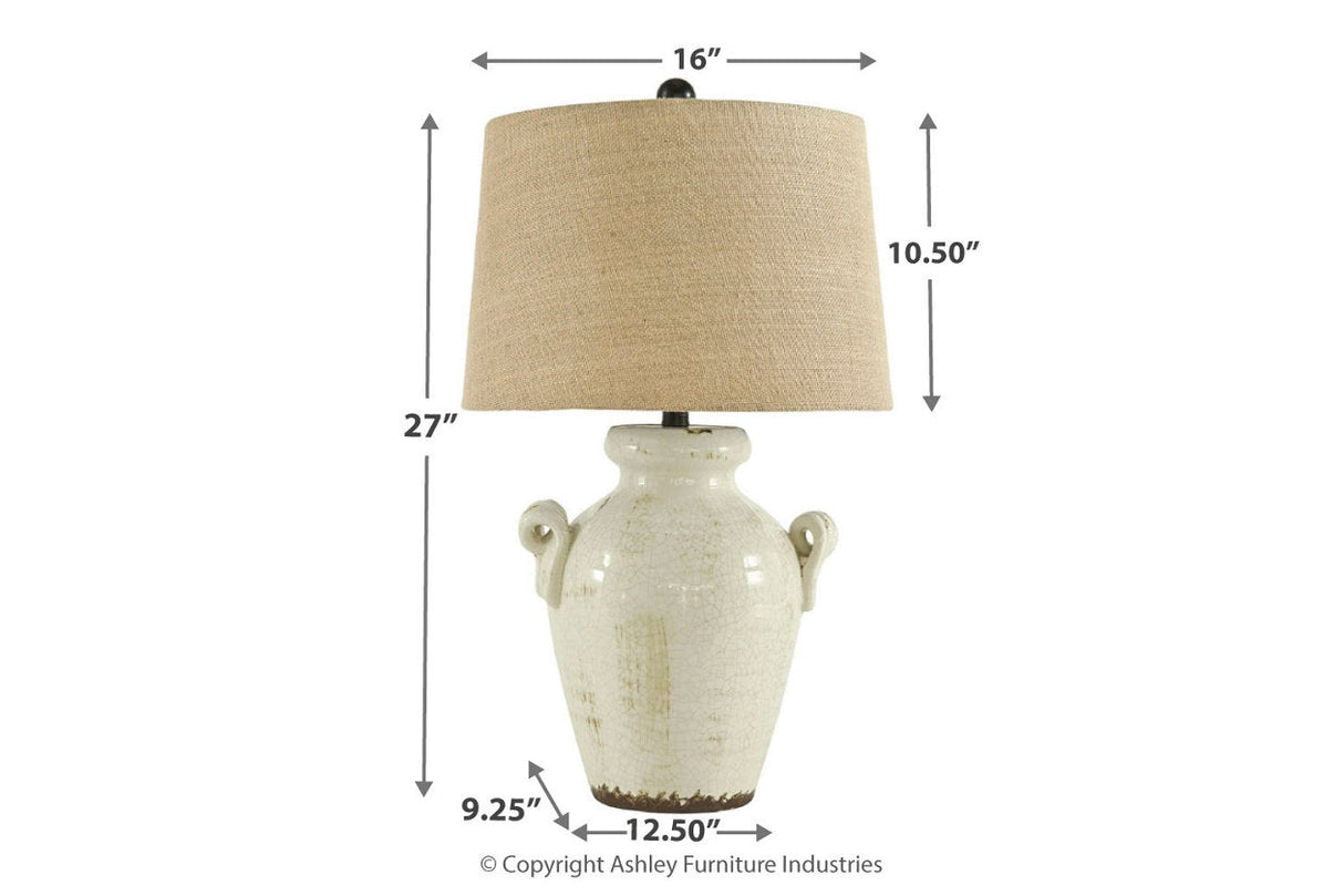 Emelda Cream Table Lamp