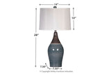 Niobe Multi Gray Table Lamp