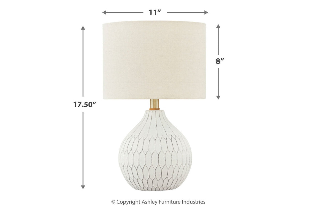 Wardmont White Table Lamp