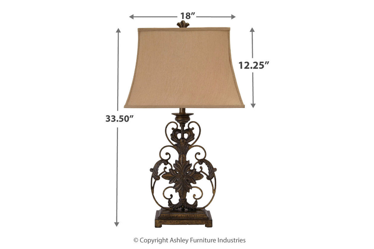 Sallee Gold Finish Table Lamp