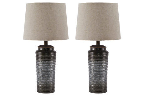 Norbert Gray Table Lamp, Set of 2