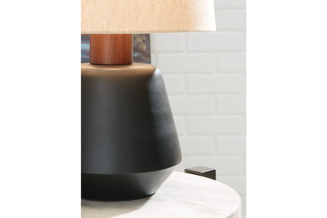 Ancel Black/Brown Table Lamp