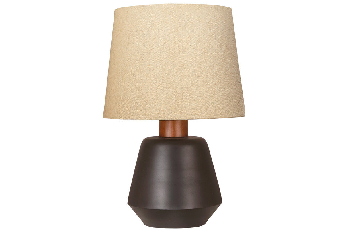 Ancel Black/Brown Table Lamp