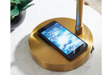 Abanson Amber/Gold Finish Desk Lamp