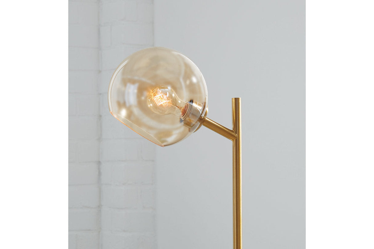 Abanson Amber/Gold Finish Desk Lamp