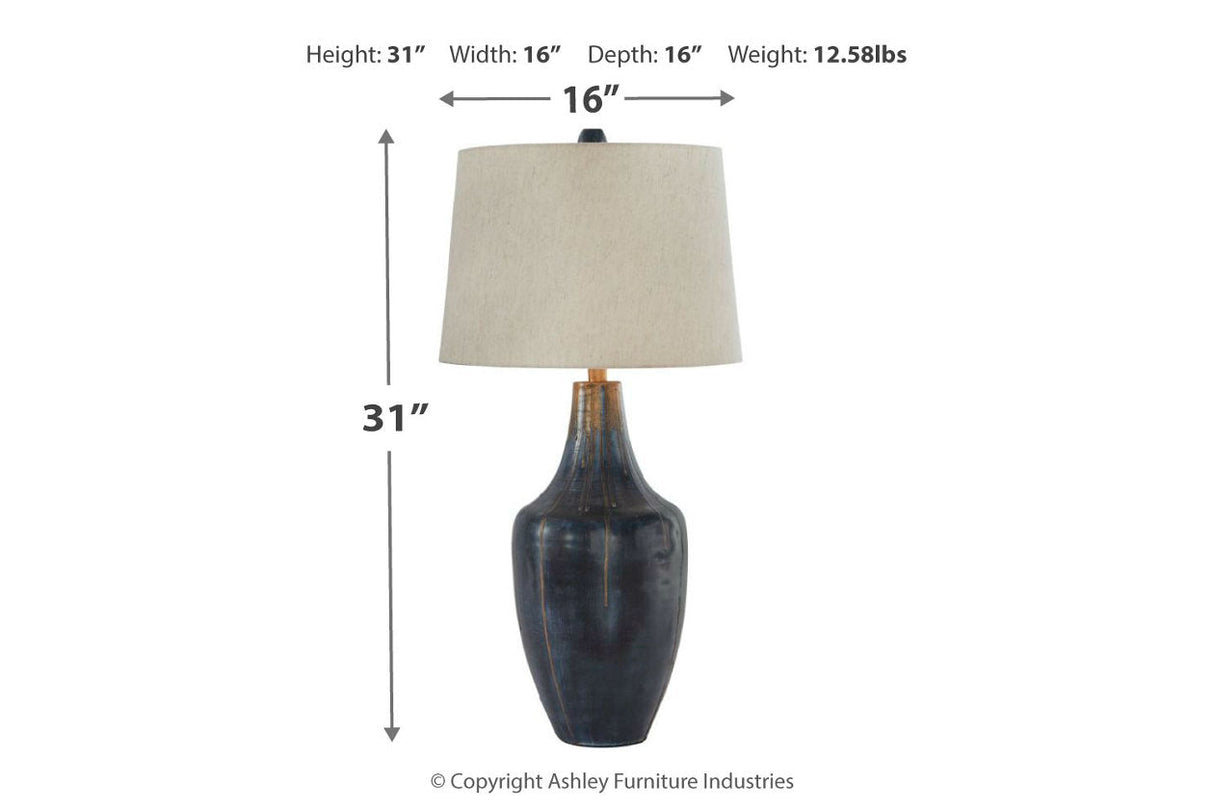 Evania Indigo Table Lamp