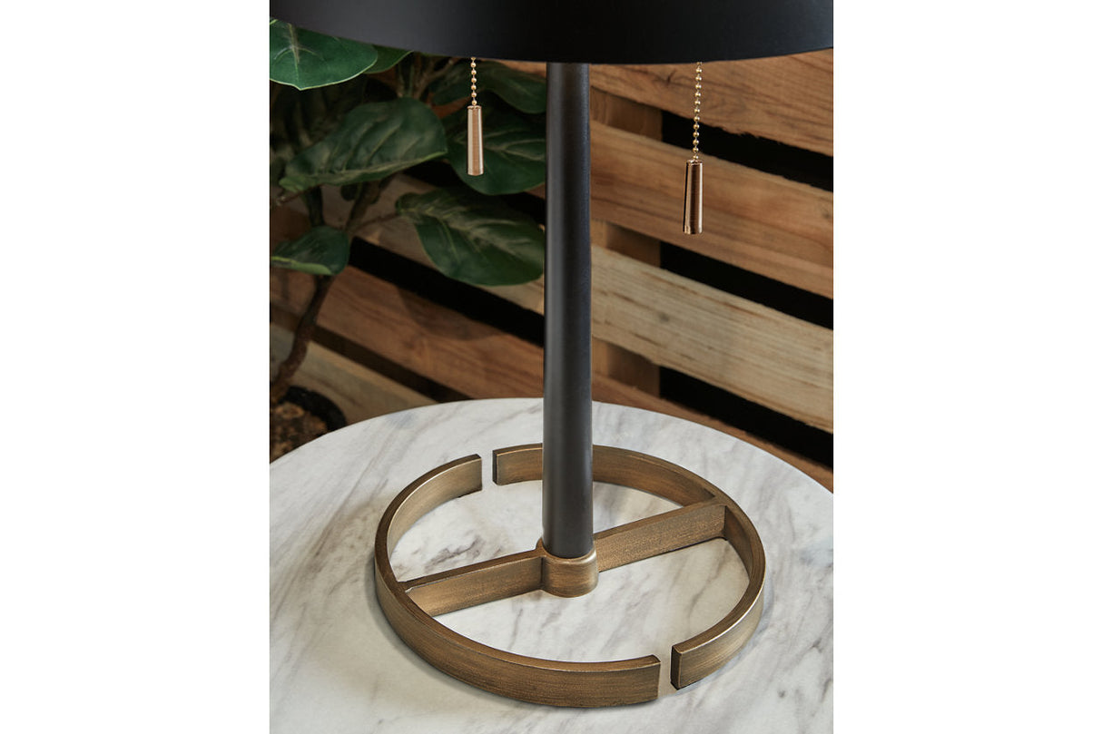 Amadell Black/Gold Finish Table Lamp