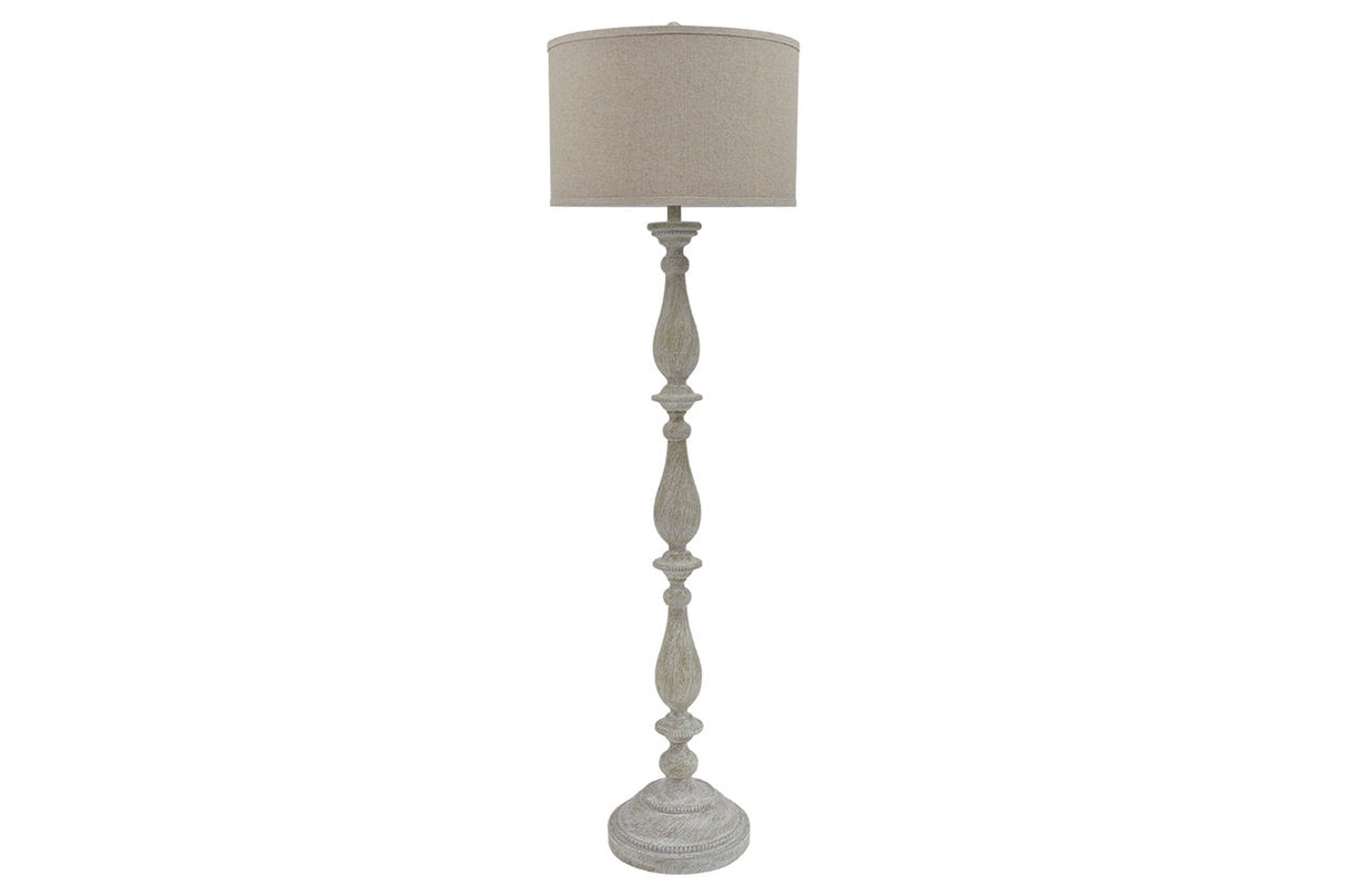 Bernadate Whitewash Floor Lamp