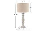 Bernadate Whitewash Table Lamp