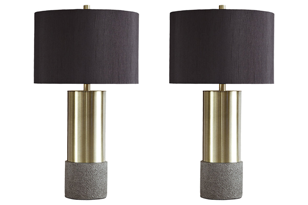 Jacek Gray/Brass Finish Table Lamp