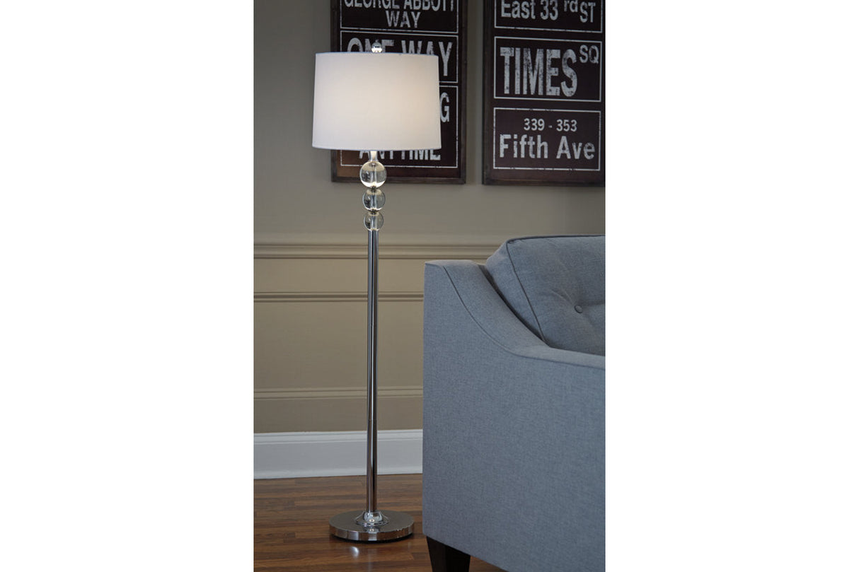 Joaquin Clear/Chrome Finish Floor Lamp