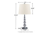 Joaquin Clear/Silver Finish Table Lamp