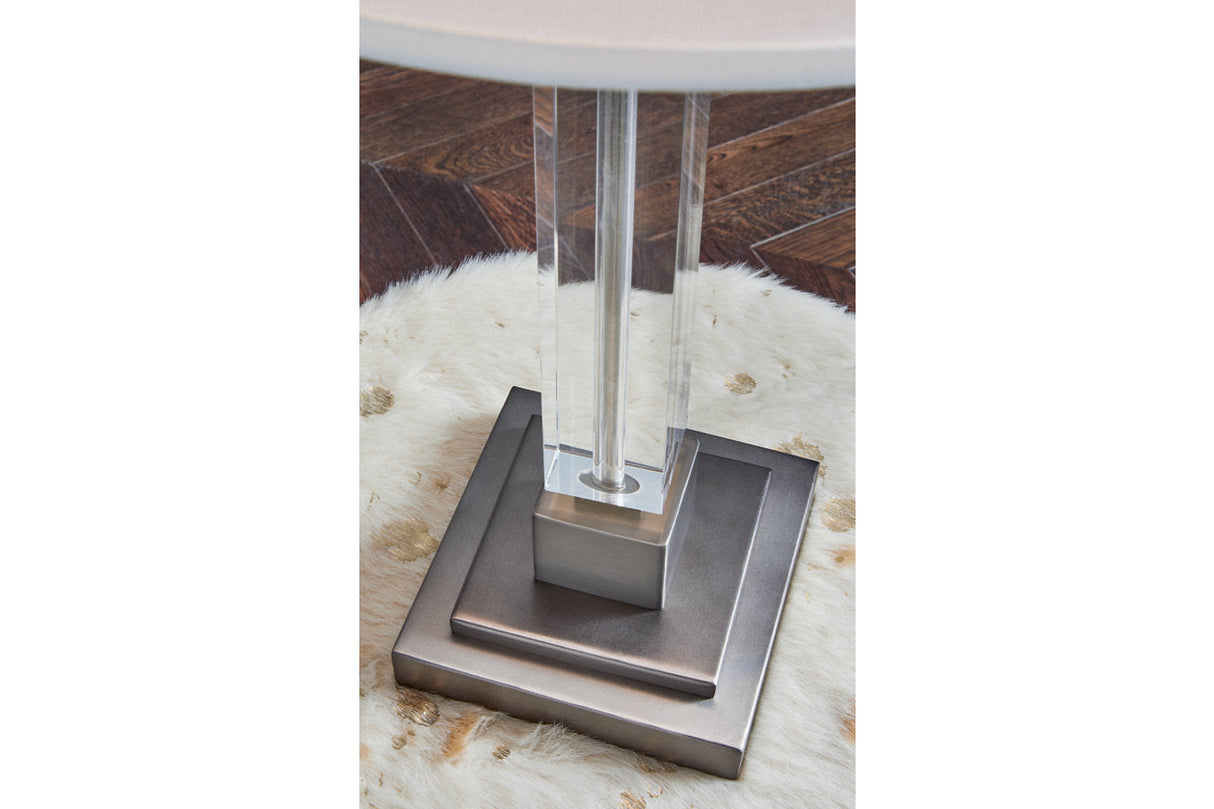 Deccalen Clear/Silver Finish Table Lamp