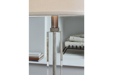 Deccalen Clear/Silver Finish Table Lamp