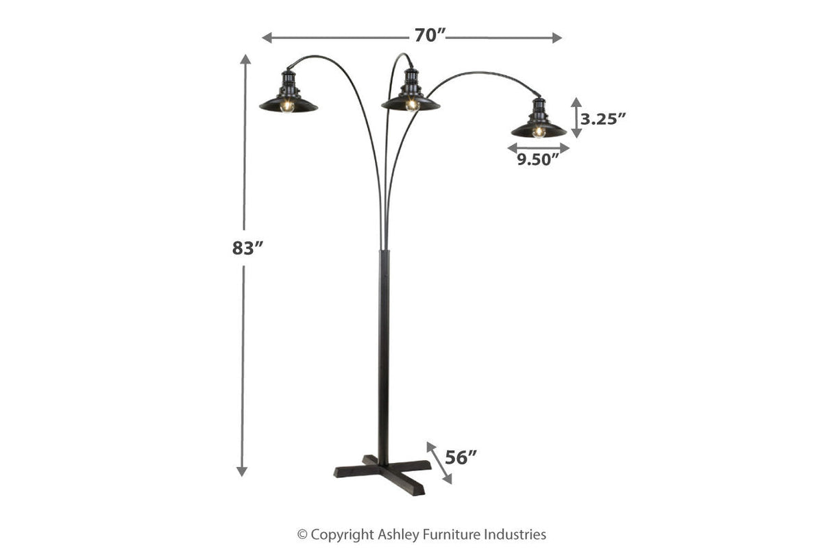 Sheriel Black Floor Lamp