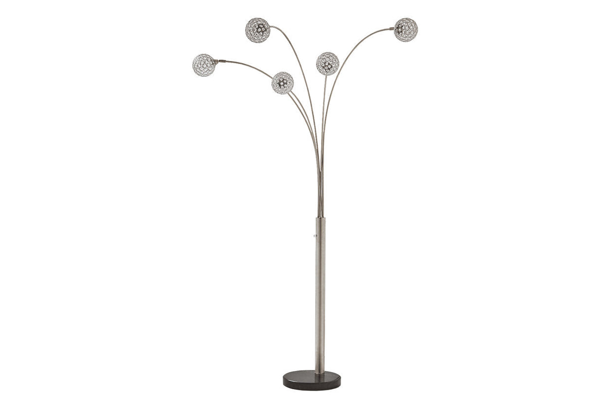 Winter Silver Finish Arc Lamp