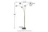 Winter Silver Finish Arc Lamp