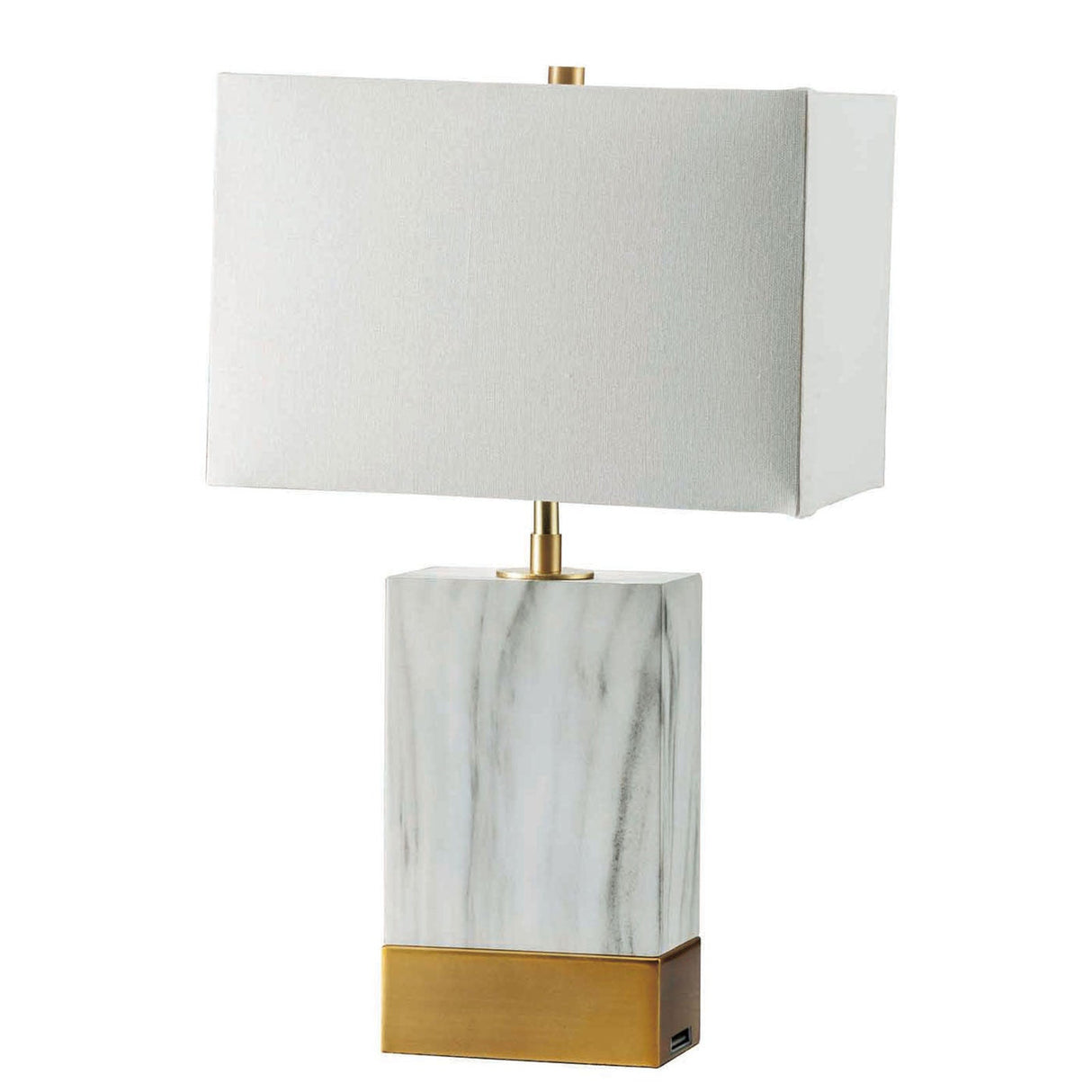 Faith White/Gold Table Lamp