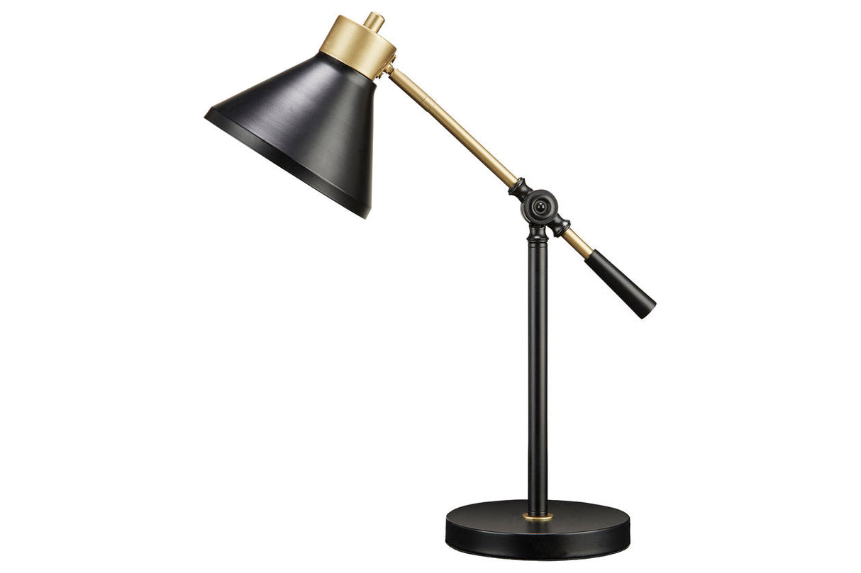 Garville Black/Gold Finish Desk Lamp