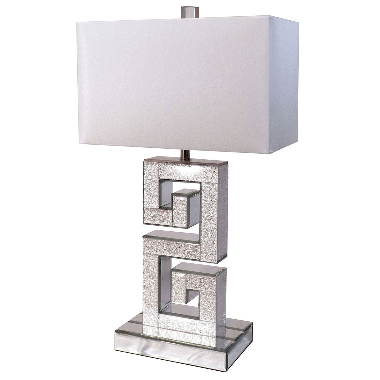 Gaea Silver/White Table Lamp