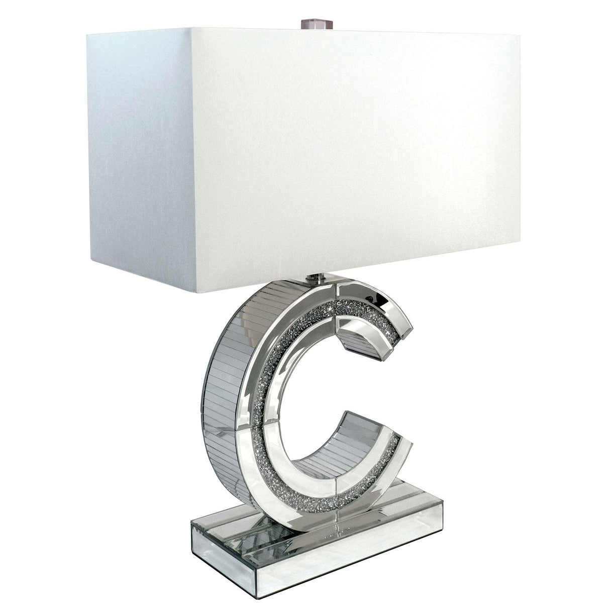 Cora Silver/White Table Lamp