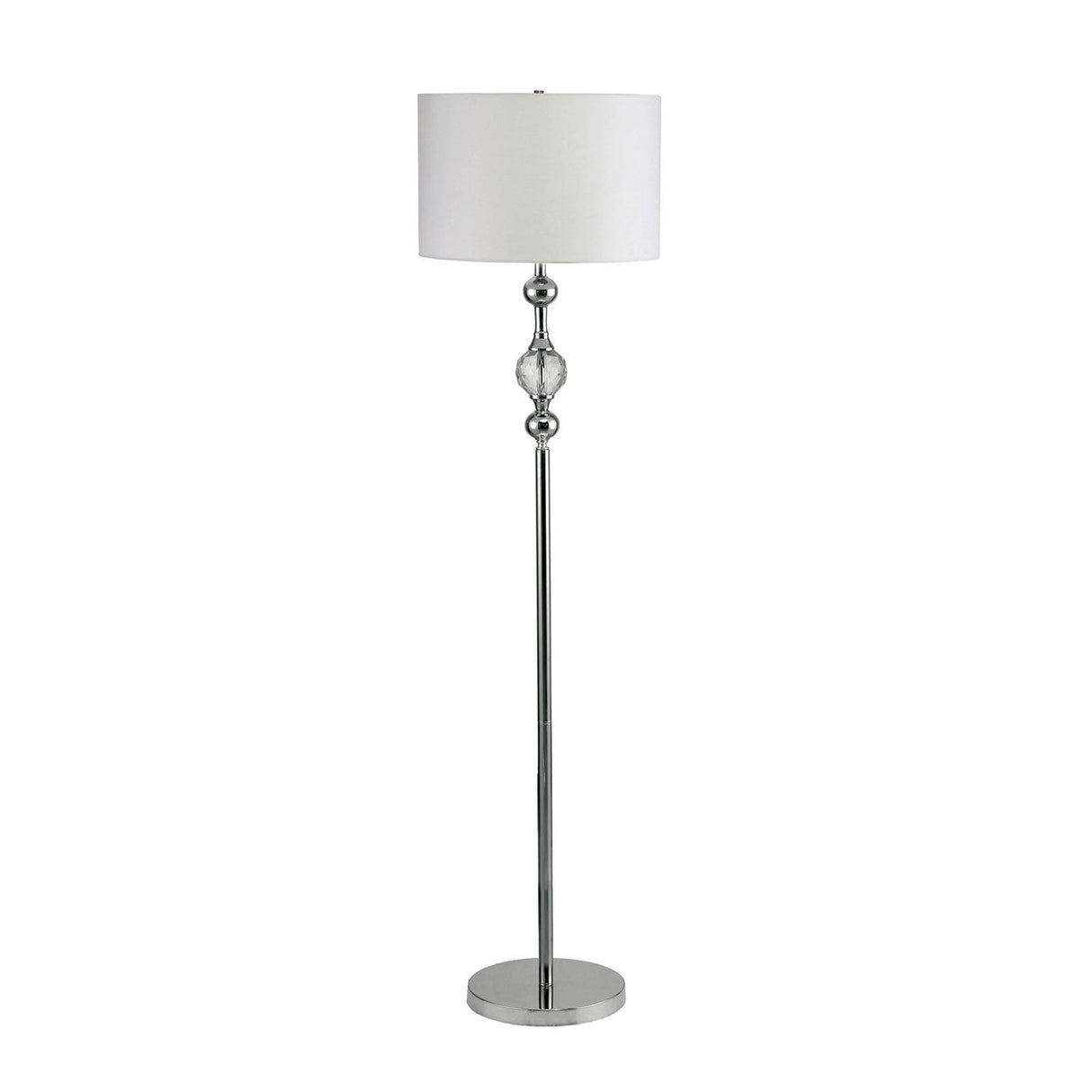 Emi White/Silver Floor Lamp