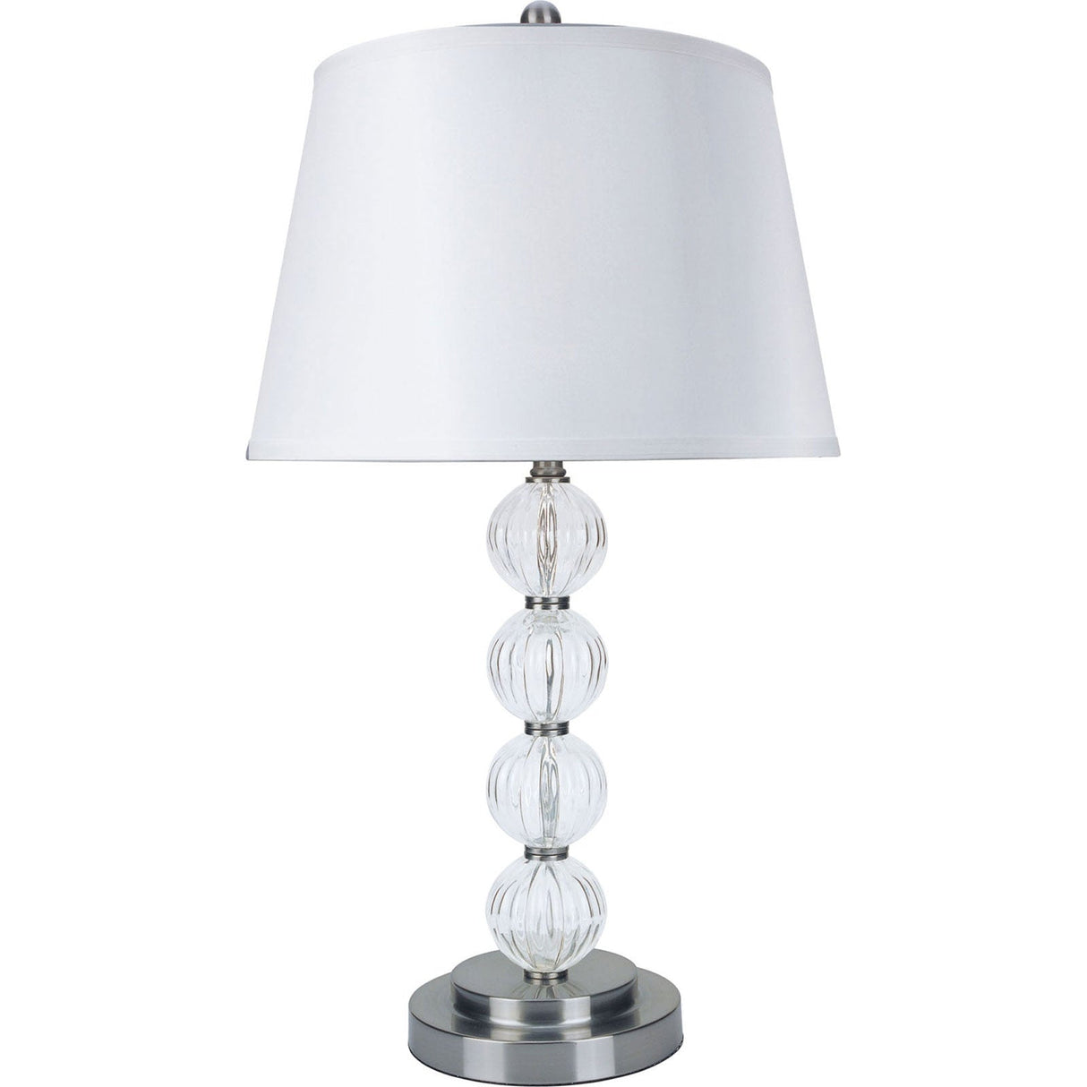 Oona White/Clear Table Lamp, Set of 2