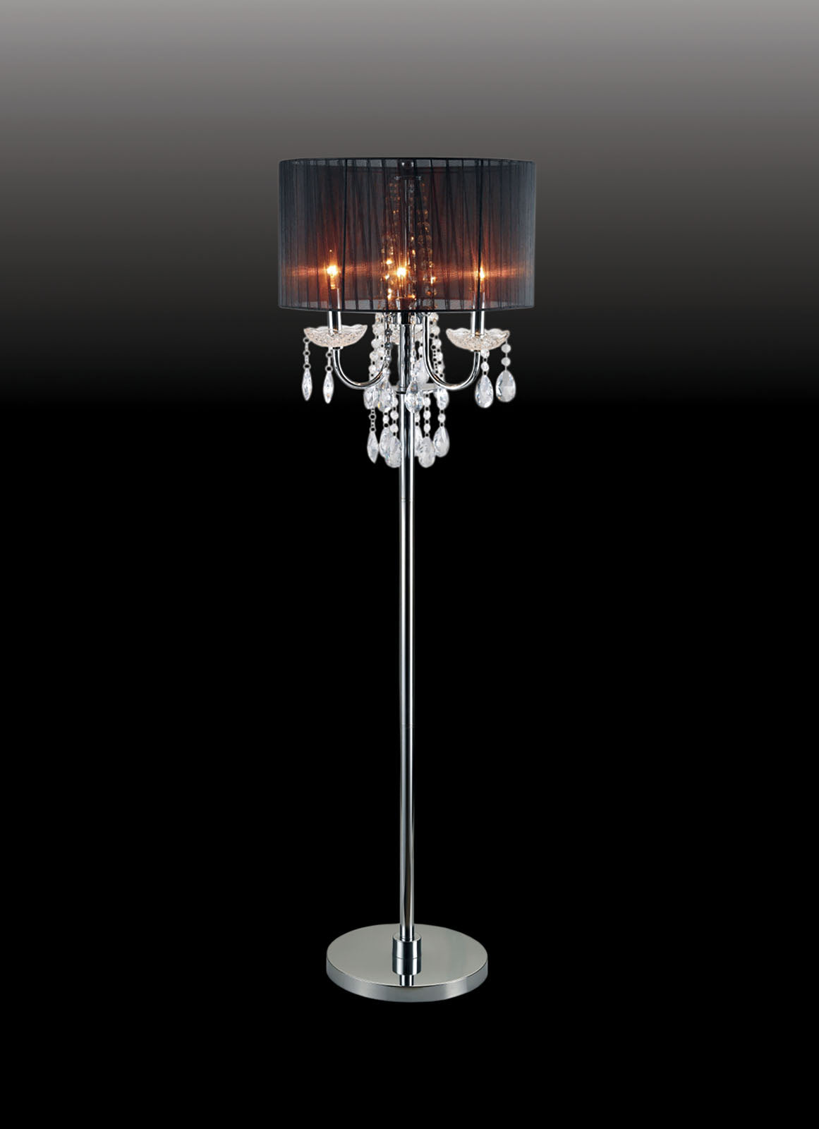 Jada Chrome/Black Floor Lamp