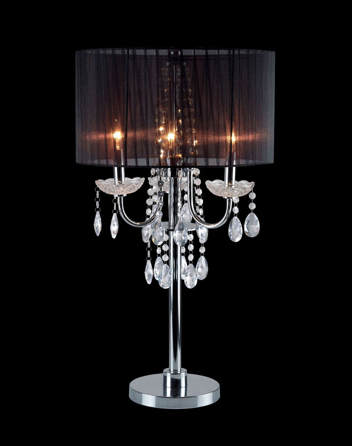 Jada Chrome/Black Table Lamp