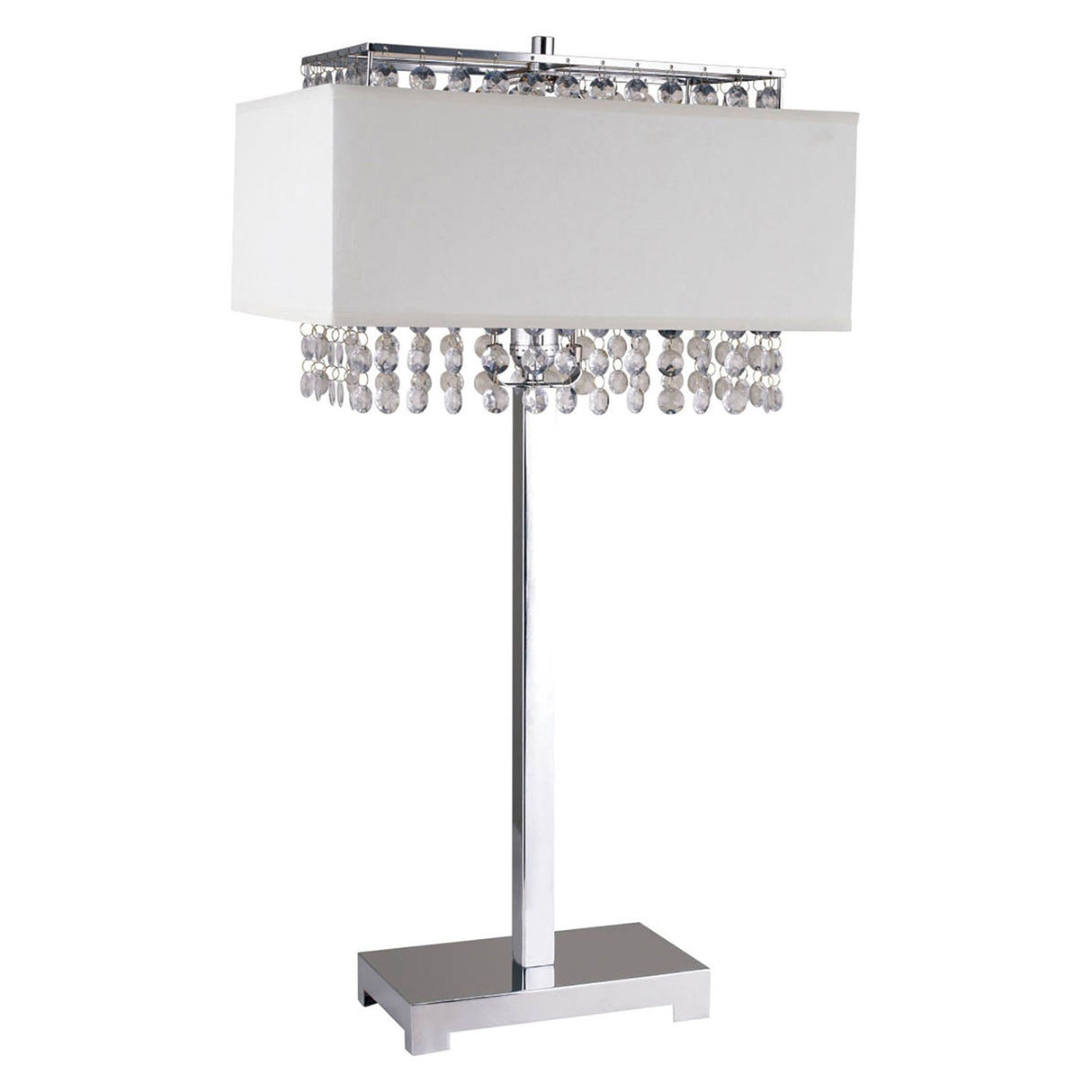 Naya Chrome/White Table Lamp