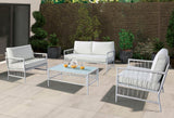 Shomari White 5 Pc. Wicker Sofa Set