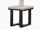 Artemis White Marble Top End Table