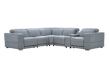 Franco II 6-Piece Light Blue (2 Powers Head/Foot) Sectional