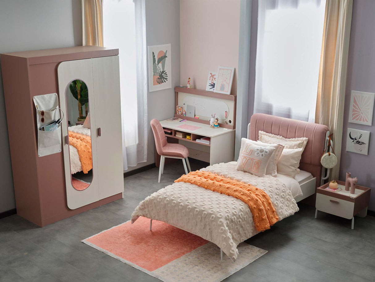 Linda Kids Room Set (Twin Bed & Study Desk & Nightstand) by Furnia at Eve Furniture