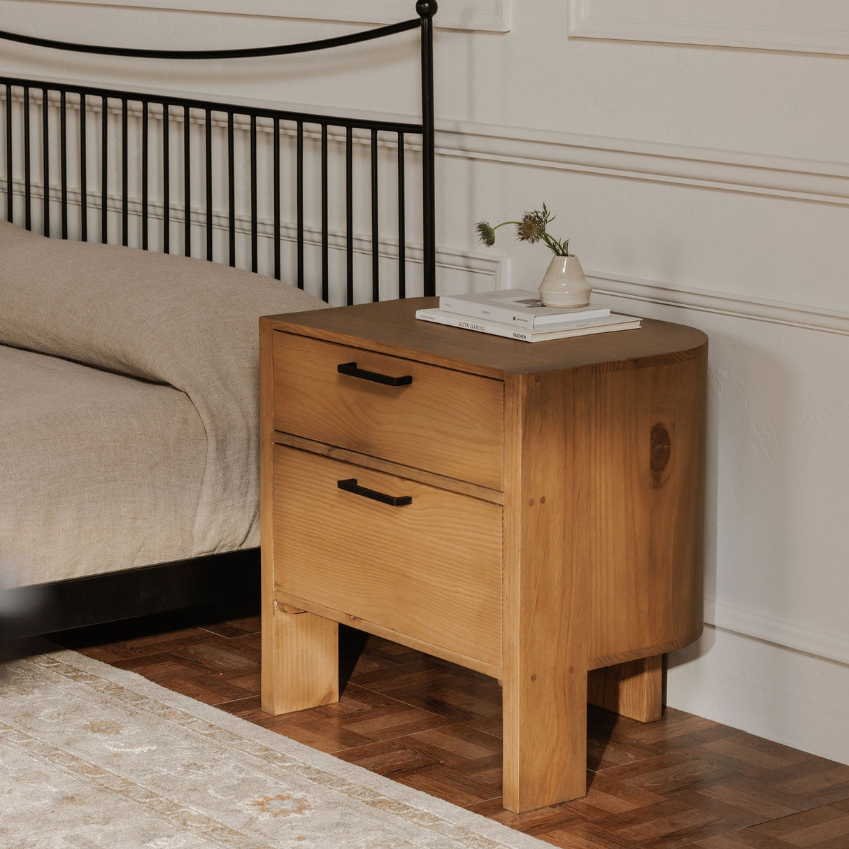 Lachlan Brown Nightstand by Moe's Home at Eve Furniture