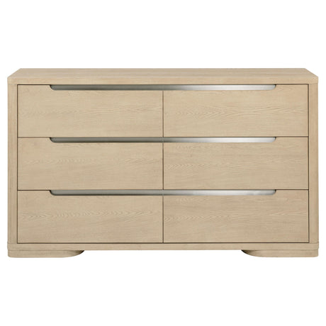 Ladera Light Elm 6-Drawer Bedroom Dresser by Coaster at Eve Furniture
