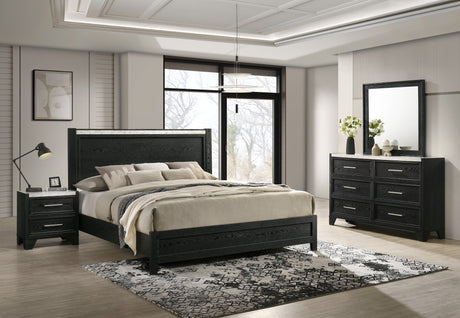 Lamar Black Panel Bedroom Set by Crown Mark at Eve Furniture