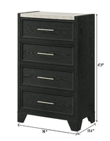 Lamar Black Chest by Crown Mark at Eve Furniture