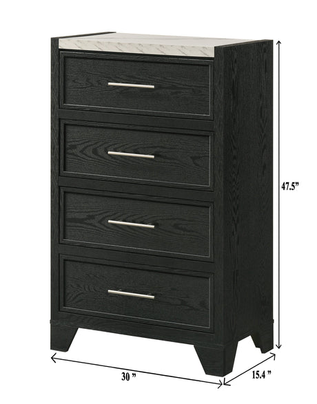 Lamar Black Chest by Crown Mark at Eve Furniture