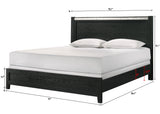Lamar Black King Panel Bed by Crown Mark at Eve Furniture