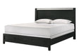 Lamar Black King Panel Bed by Crown Mark at Eve Furniture
