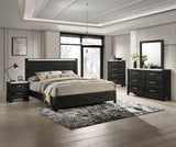 Lamar Black Nightstand by Crown Mark at Eve Furniture