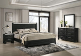 Lamar Black Queen Panel Bed by Crown Mark at Eve Furniture