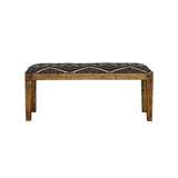 Lamont Natural/Navy Rectangular Upholstered Bench by Coaster at Eve Furniture