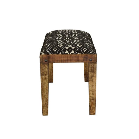 Lamont Natural/Navy Rectangular Upholstered Bench by Coaster at Eve Furniture