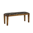Lamont Natural/Navy Rectangular Upholstered Bench by Coaster at Eve Furniture