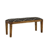 Lamont Natural/Navy Rectangular Upholstered Bench by Coaster at Eve Furniture