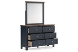 Landocken Brown/Blue Youth Panel Bedroom Set by Ashley at Eve Furniture