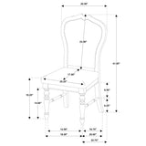 Landon Rich Brown Dining Side Chair, Set of 2 by Coaster at Eve Furniture