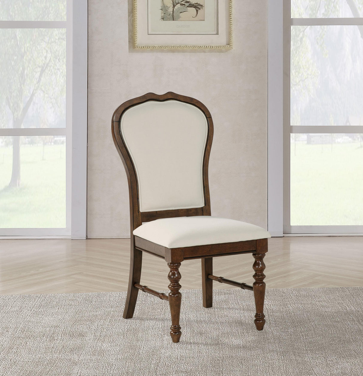 Landon Rich Brown Dining Side Chair, Set of 2 by Coaster at Eve Furniture